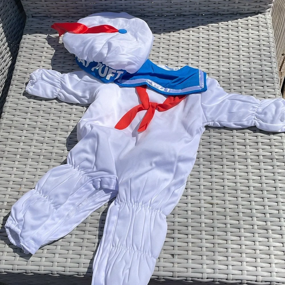 NEW- Ghoustbusters Stay Puft Marshmallow Baby Costume Size 3-6 Months